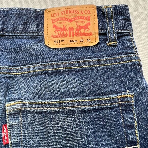 Levi's Womens 511 Slim Straight Jeans Size 20R Blue Denim Classic Casual Pockets - Picture 11 of 11